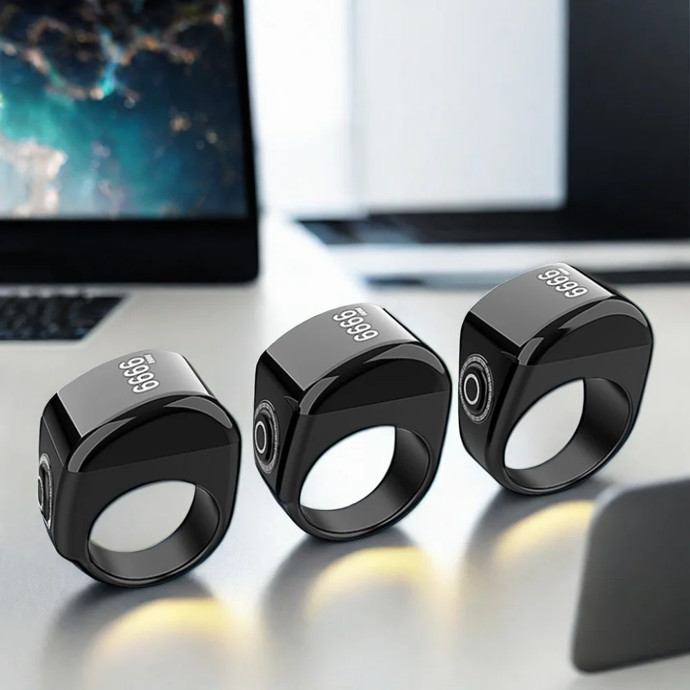 Smart Islamic products collection — smart Zikr rings, prayer lamp and Quran devices, focused on Muslim products for 11 years