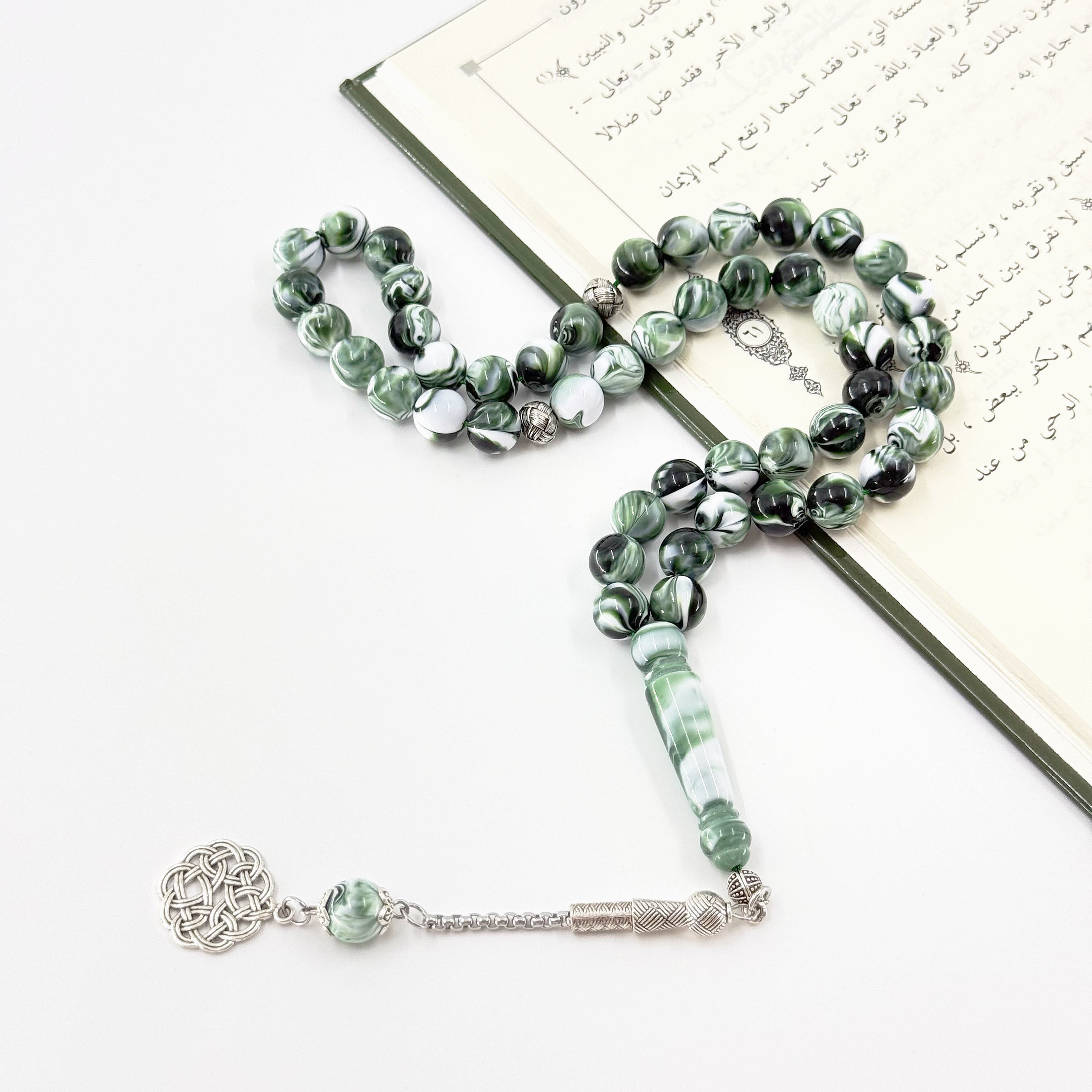 Artificial Amber Tasbih – 51 Beads, 10mm Resin Prayer Beads with Warm Luster | Elegant Islamic Misbaha for Daily Dhikr