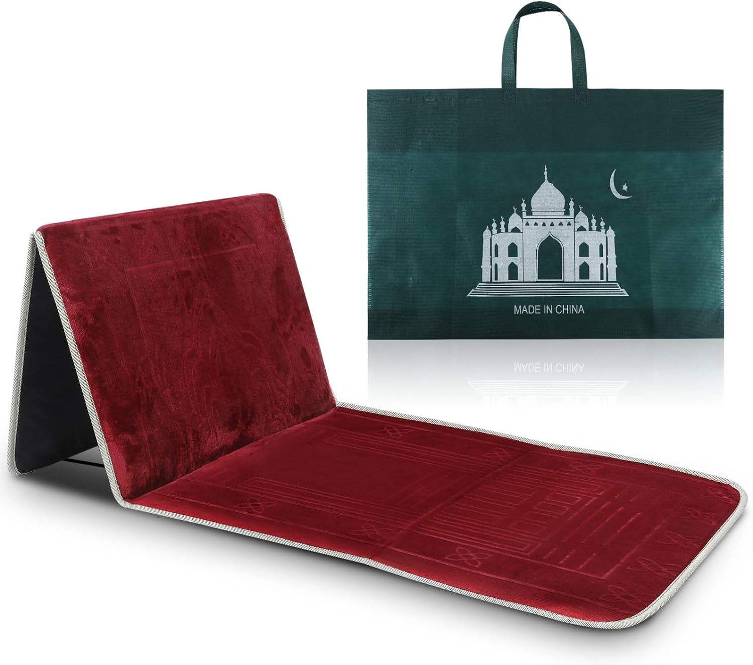 Muslim Padded Prayer Mats Comfortable Adult Prayer Mat With Back Rest