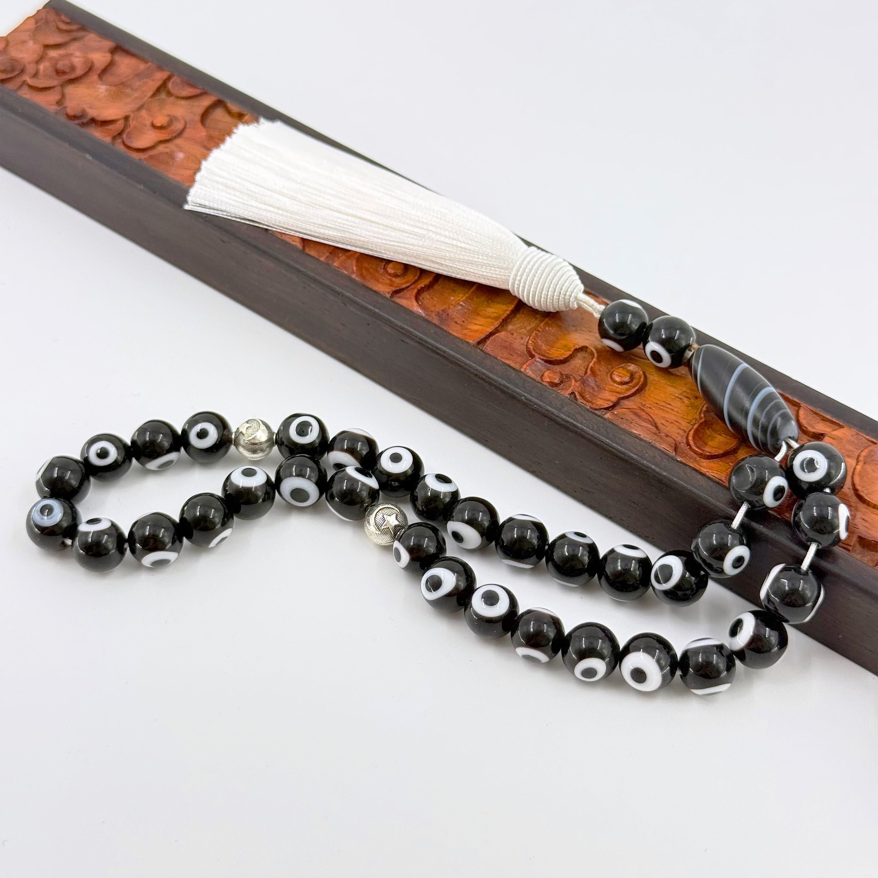 Elegant 33 Beads Crystal Tasbih Bracelet – 10mm Rose Design Islamic Prayer Beads for Wholesale