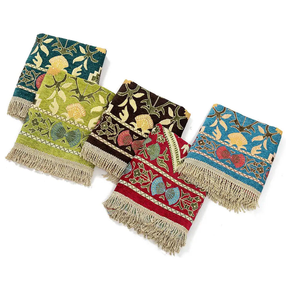 Traditional Printed Prayer Mat | Portable Chenille Mat with Carry Bag, Machine-Washable & Non-Slip