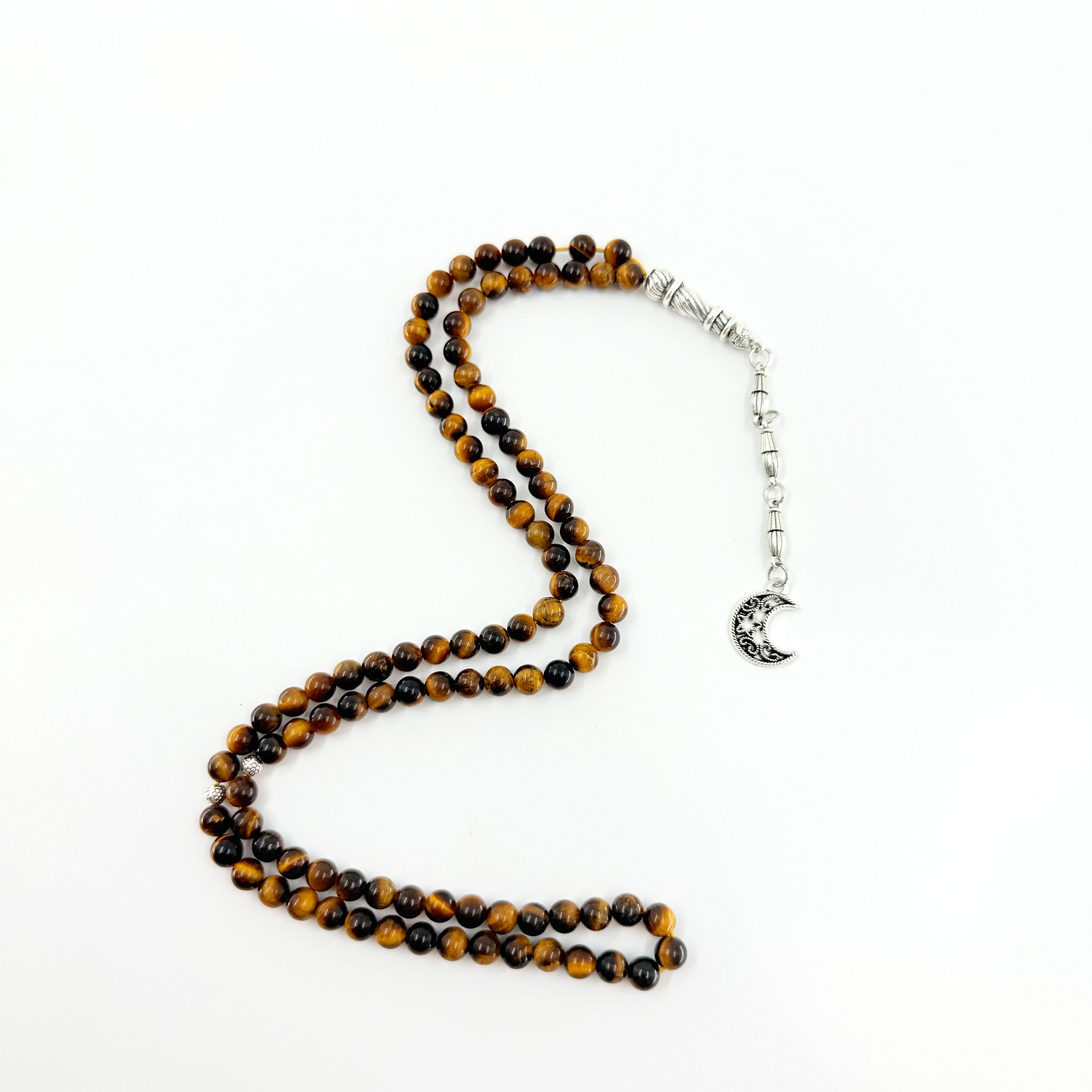 99 Beads Natural Tiger Eye Tasbih Bracelet – Wearable Islamic Prayer Beads for Zikr & Daily Duas (Wholesale)