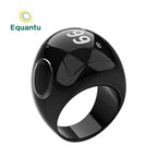 Ceramic Smart Zikr Ring in White – Digital tasbeeh counter and prayer time reminder, elegant Islamic wearable | Minbar