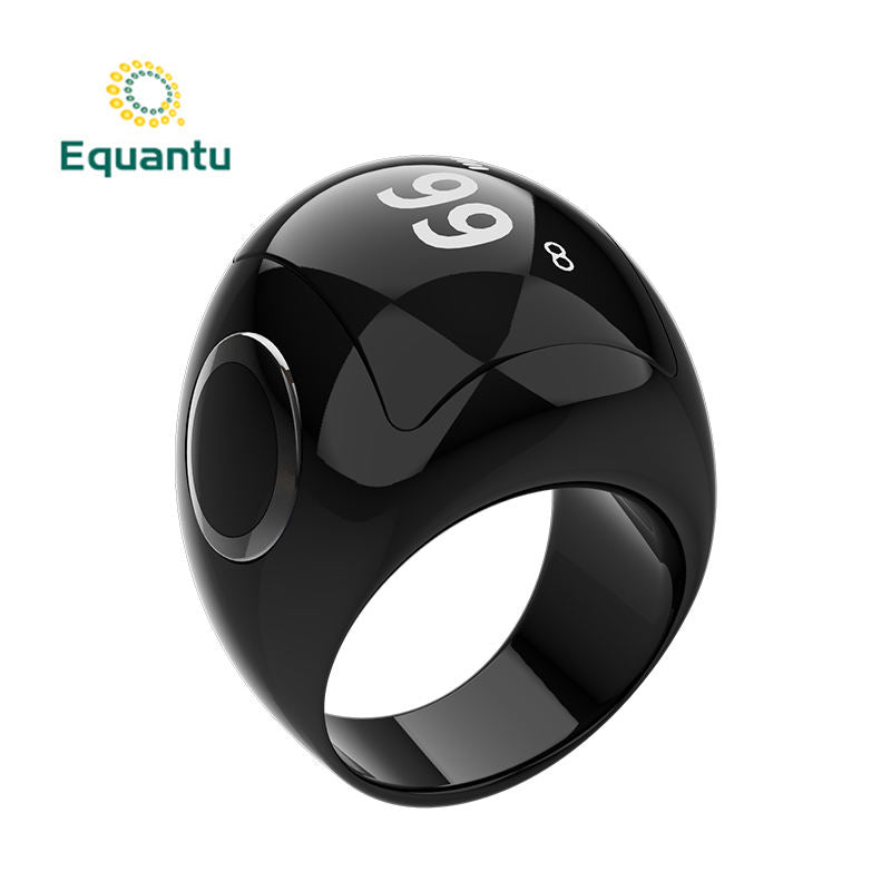 Elegant Ceramic Smart Ring: Digital Tasbih & Prayer Times for Ramadan & Eid Gift