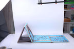 3D Printed Prayer Mat with Backrest Support, Foldable Travel Islamic Rug, Vibrant Design & Lightweight