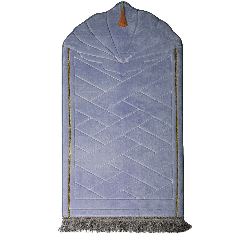 Flannel Prayer Mat with Memory Foam, Plush Solid Color Rug for Enhanced Comfort & Support