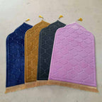 Premium Memory Foam Prayer Mat with Ultra-Soft Flannel Surface - Enhanced Comfort for Muslim Prayers