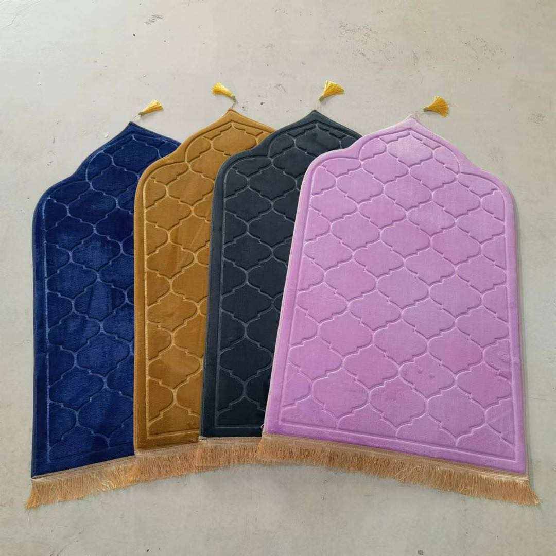 Premium Memory Foam Prayer Mat with Ultra-Soft Flannel Surface - Enhanced Comfort for Muslim Prayers