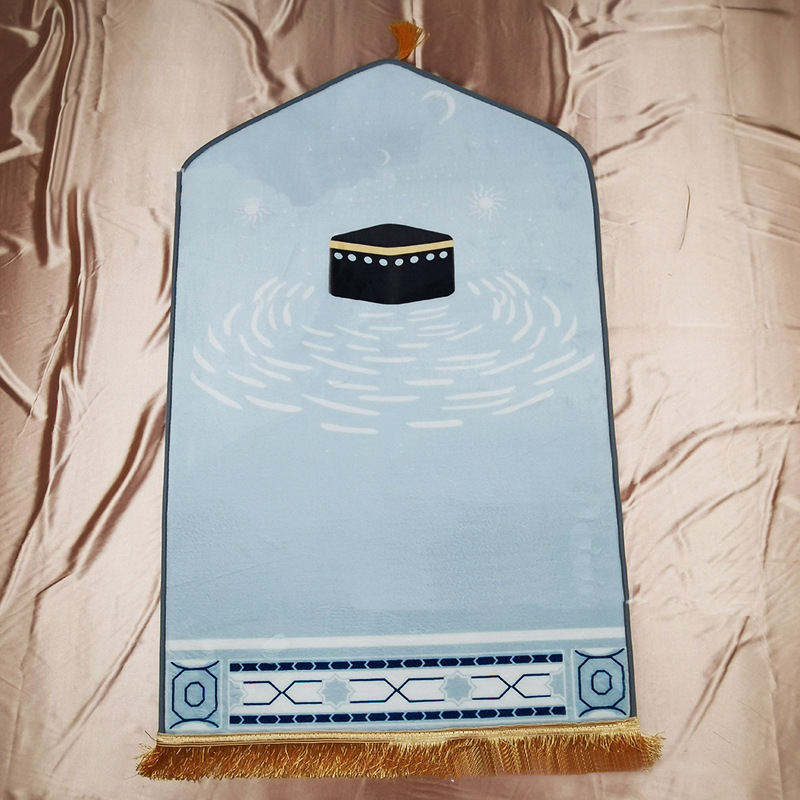 Deluxe Muslim Prayer Rug - Extra Thick Memory Foam & Plush Flannel for Ultimate Knee & Joint Comfort