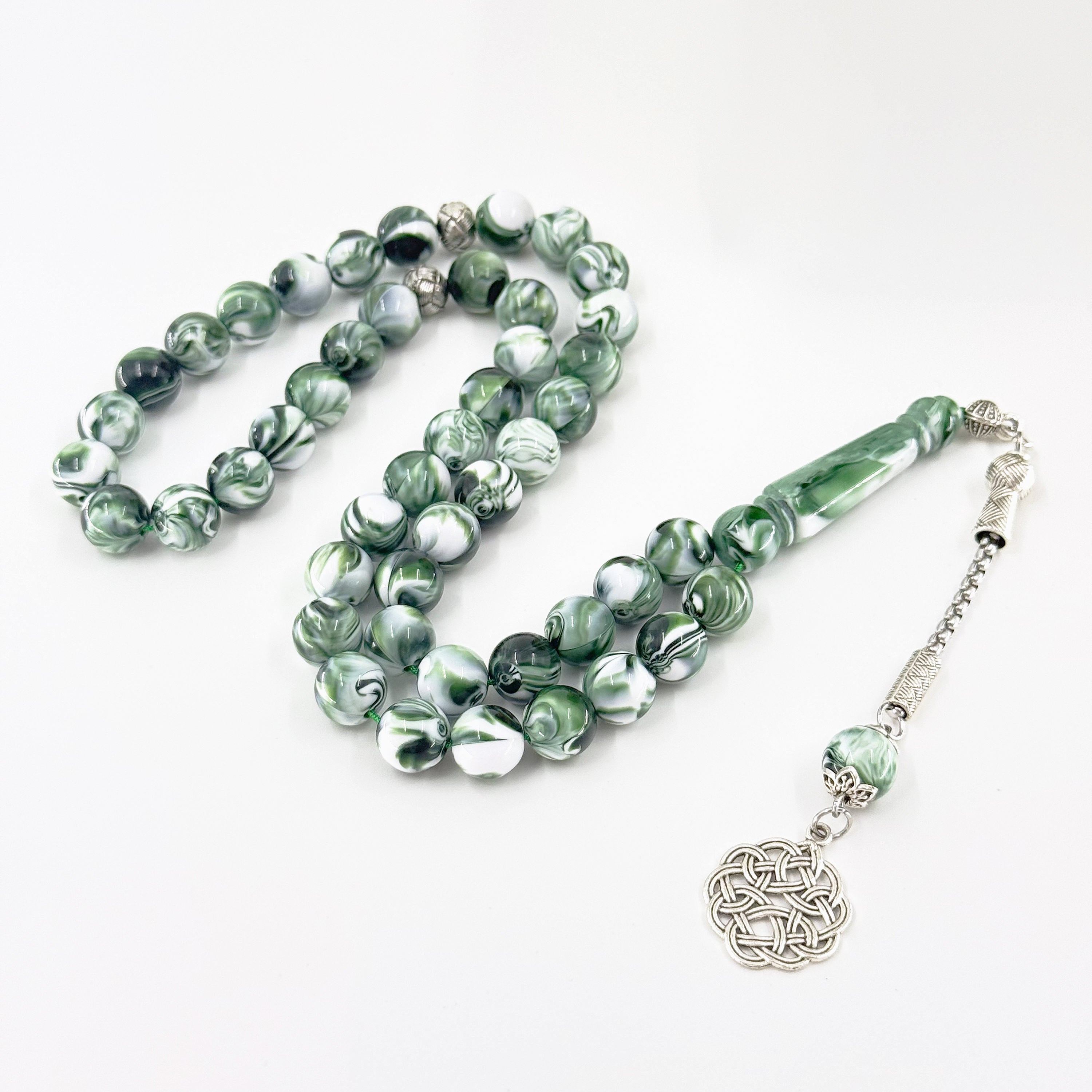 Artificial Amber Tasbih – 51 Beads, 10mm Resin Prayer Beads with Warm Luster | Elegant Islamic Misbaha for Daily Dhikr