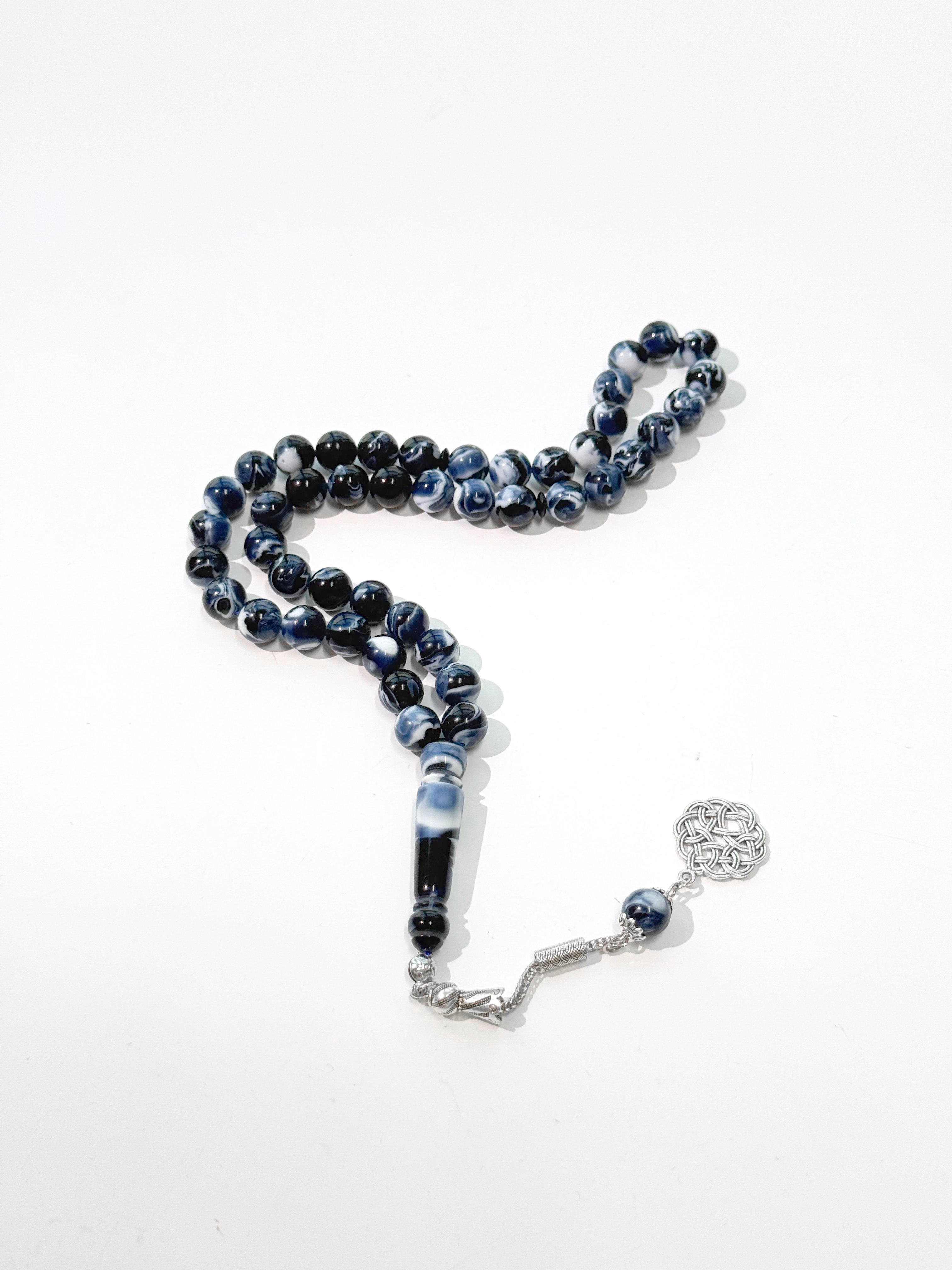 Elegant 45 Beads Islamic Misbaha Tasbih – 10mm Amber Resin Prayer Beads for Wholesale