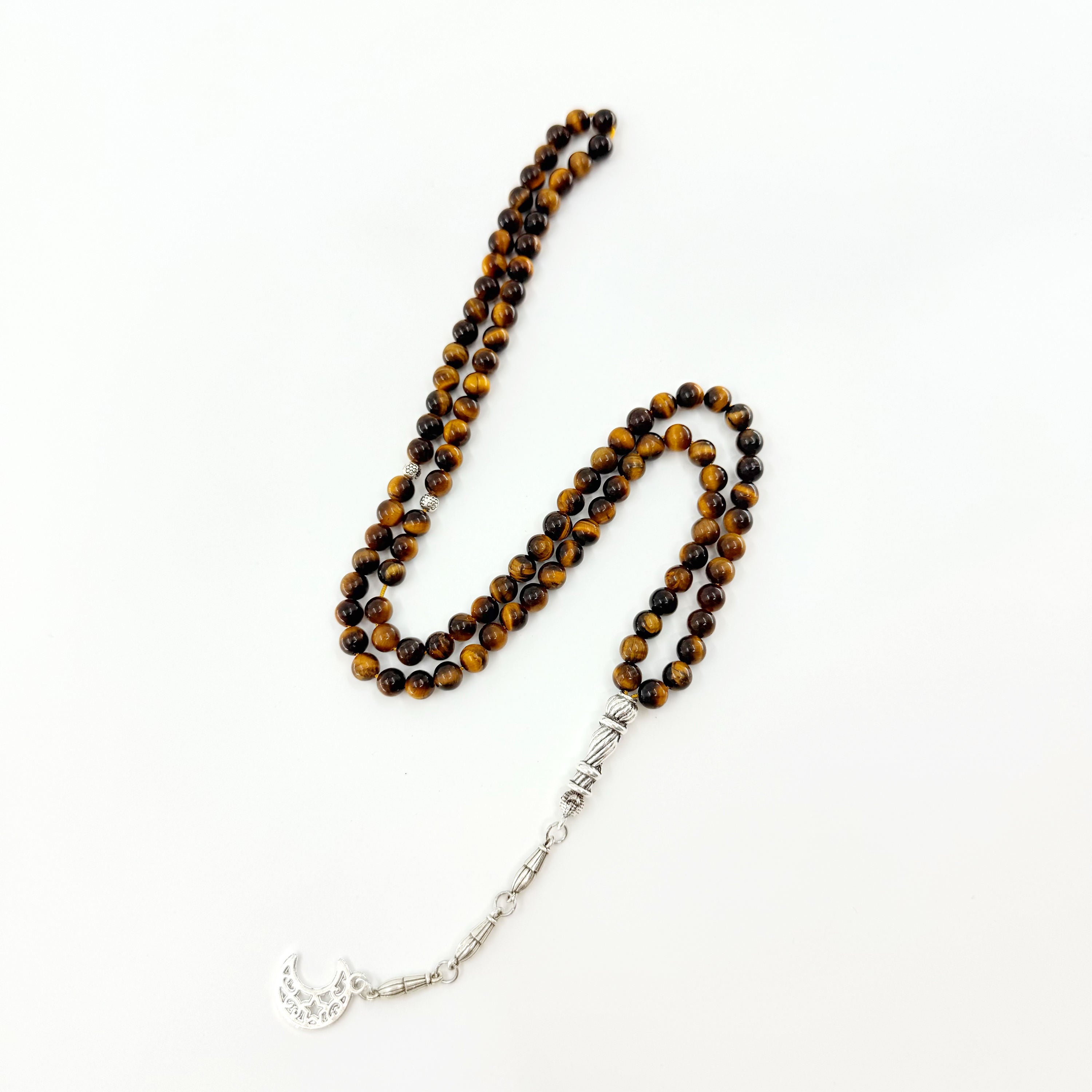 99 Beads Natural Tiger Eye Tasbih Bracelet – Wearable Islamic Prayer Beads for Zikr & Daily Duas (Wholesale)