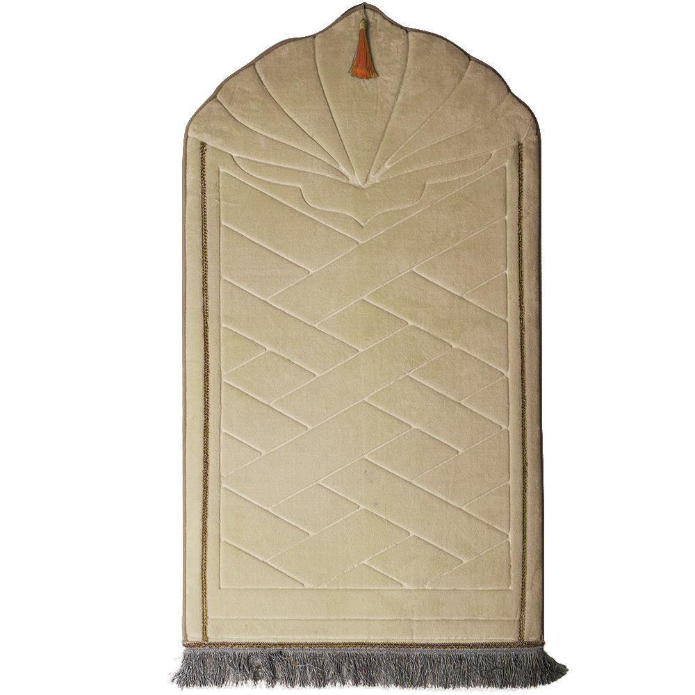 Flannel Prayer Mat with Memory Foam, Plush Solid Color Rug for Enhanced Comfort & Support