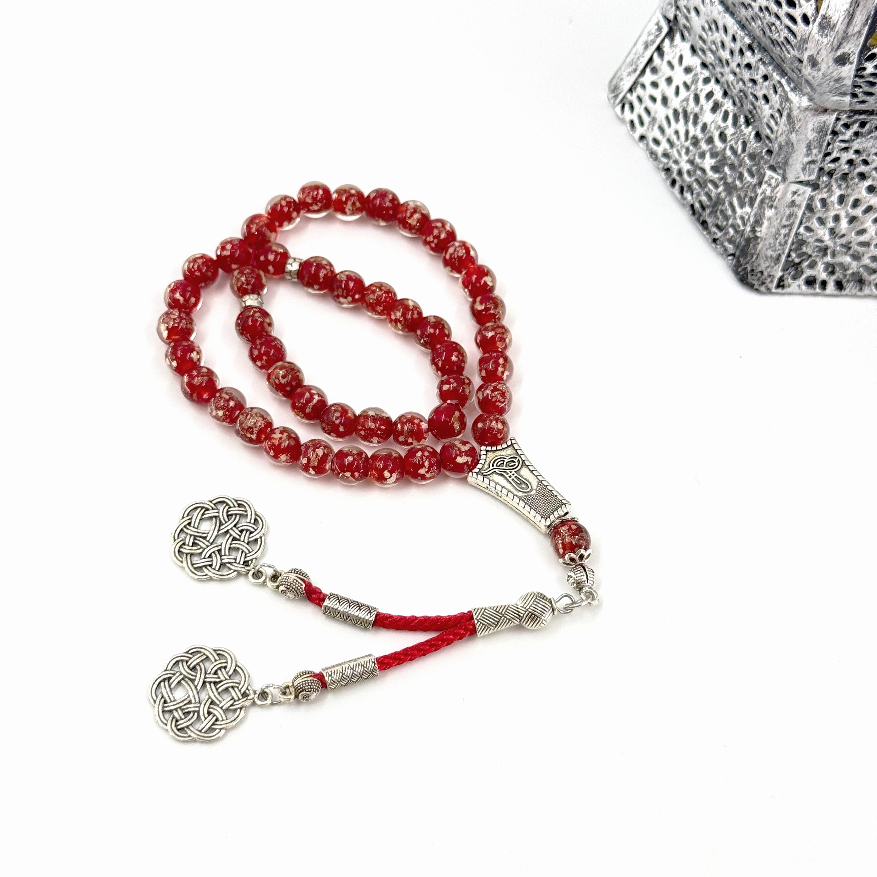 Luxury 45 Beads Crystal Glass Misbaha Tasbih – 8mm Luminous Prayer Beads for Wholesale & Islamic Gifts