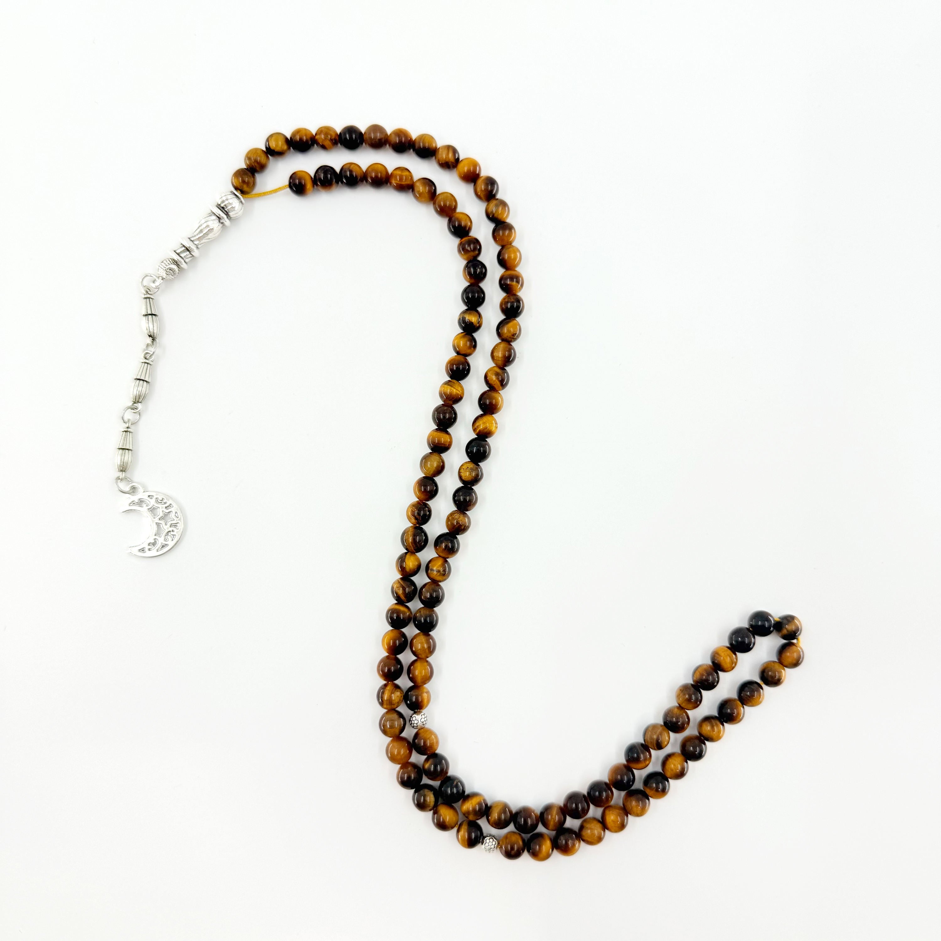 99 Beads Natural Tiger Eye Tasbih Bracelet – Wearable Islamic Prayer Beads for Zikr & Daily Duas (Wholesale)