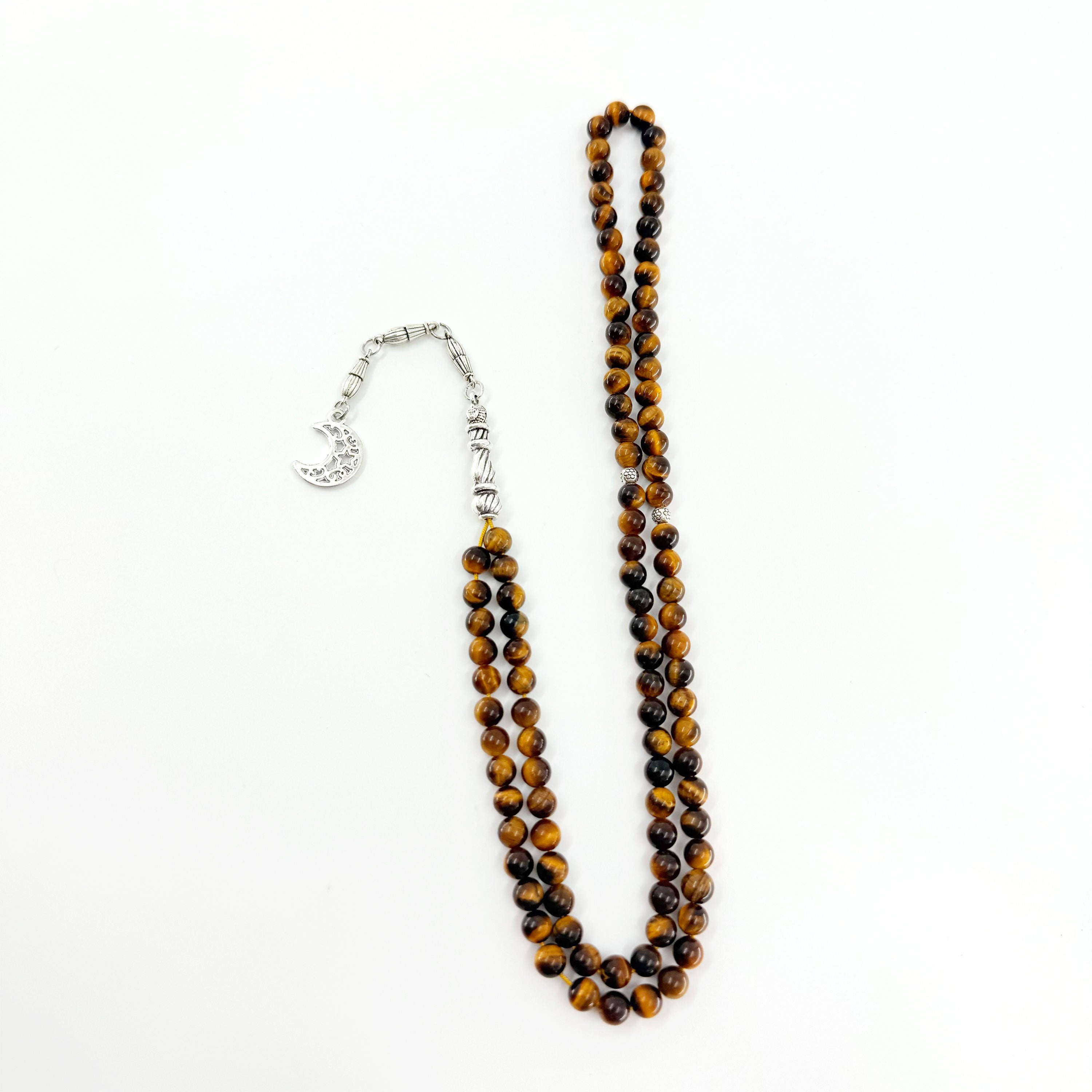 99 Beads Natural Tiger Eye Tasbih Bracelet – Wearable Islamic Prayer Beads for Zikr & Daily Duas (Wholesale)
