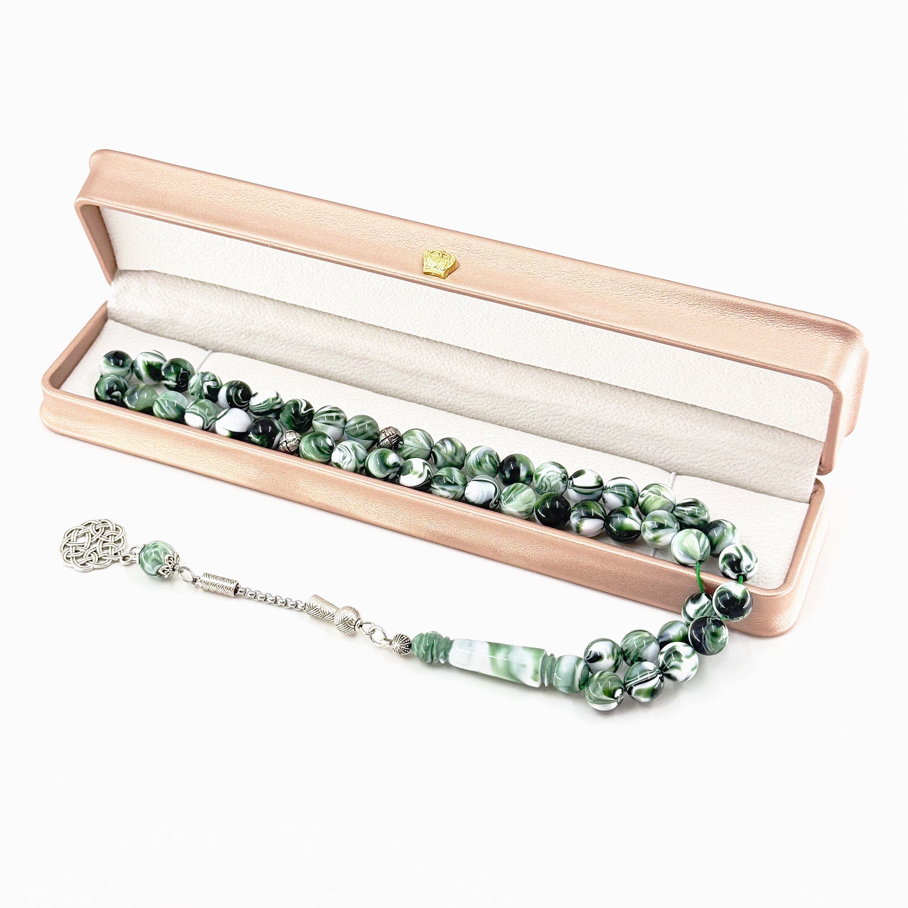 Artificial Amber Tasbih – 51 Beads, 10mm Resin Prayer Beads with Warm Luster | Elegant Islamic Misbaha for Daily Dhikr