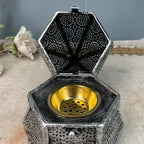 Arabesque Desktop Incense Burner - Minimalist Iron Craft for Home & Islamic Decor - Minaret Bazaar