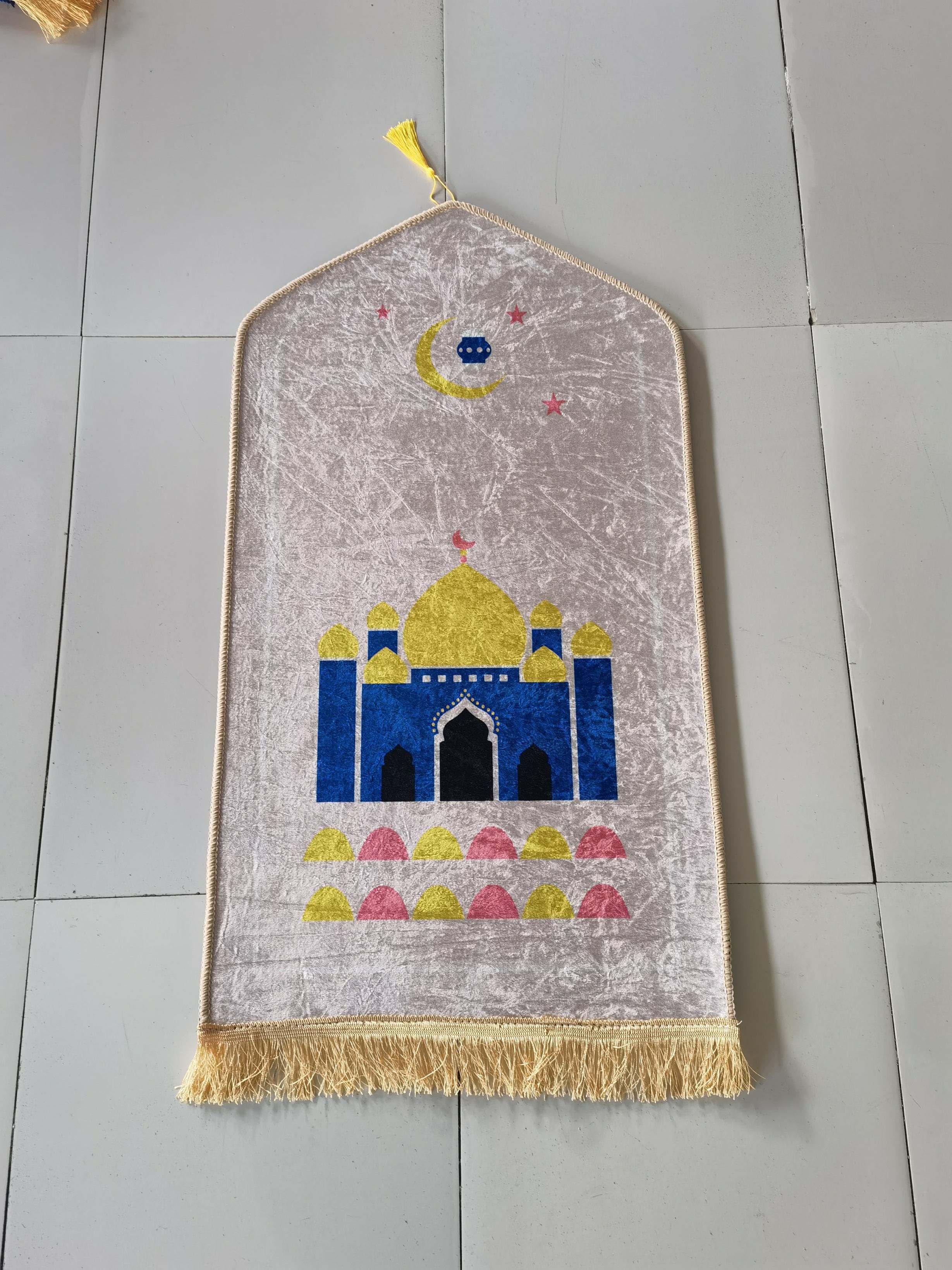 Kids Prayer Mat with Thick Foam, Comfortable & Supportive for Ramadan & Daily Use