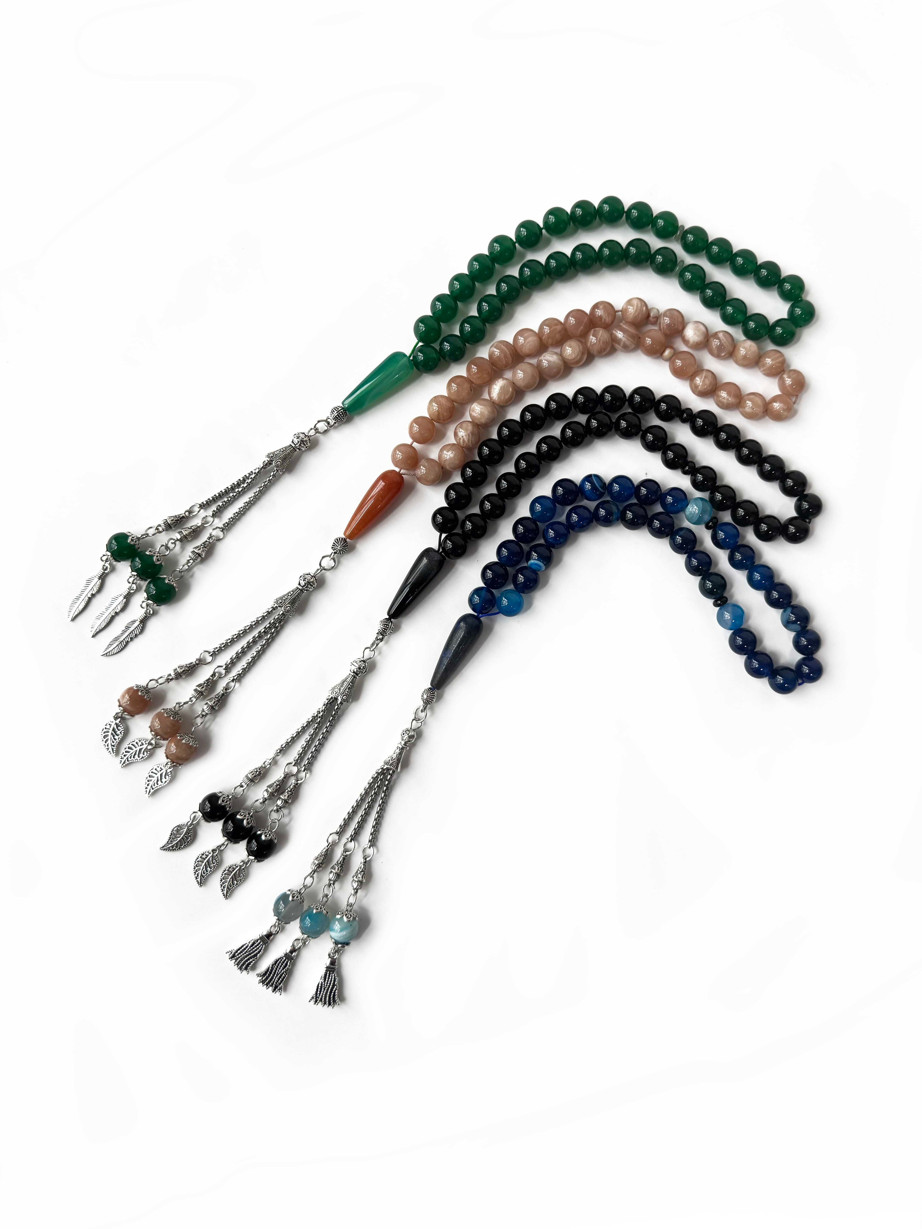 Premium 10mm Agate Tasbih – 33 Bead Islamic Prayer Bracelet for Daily Zikr