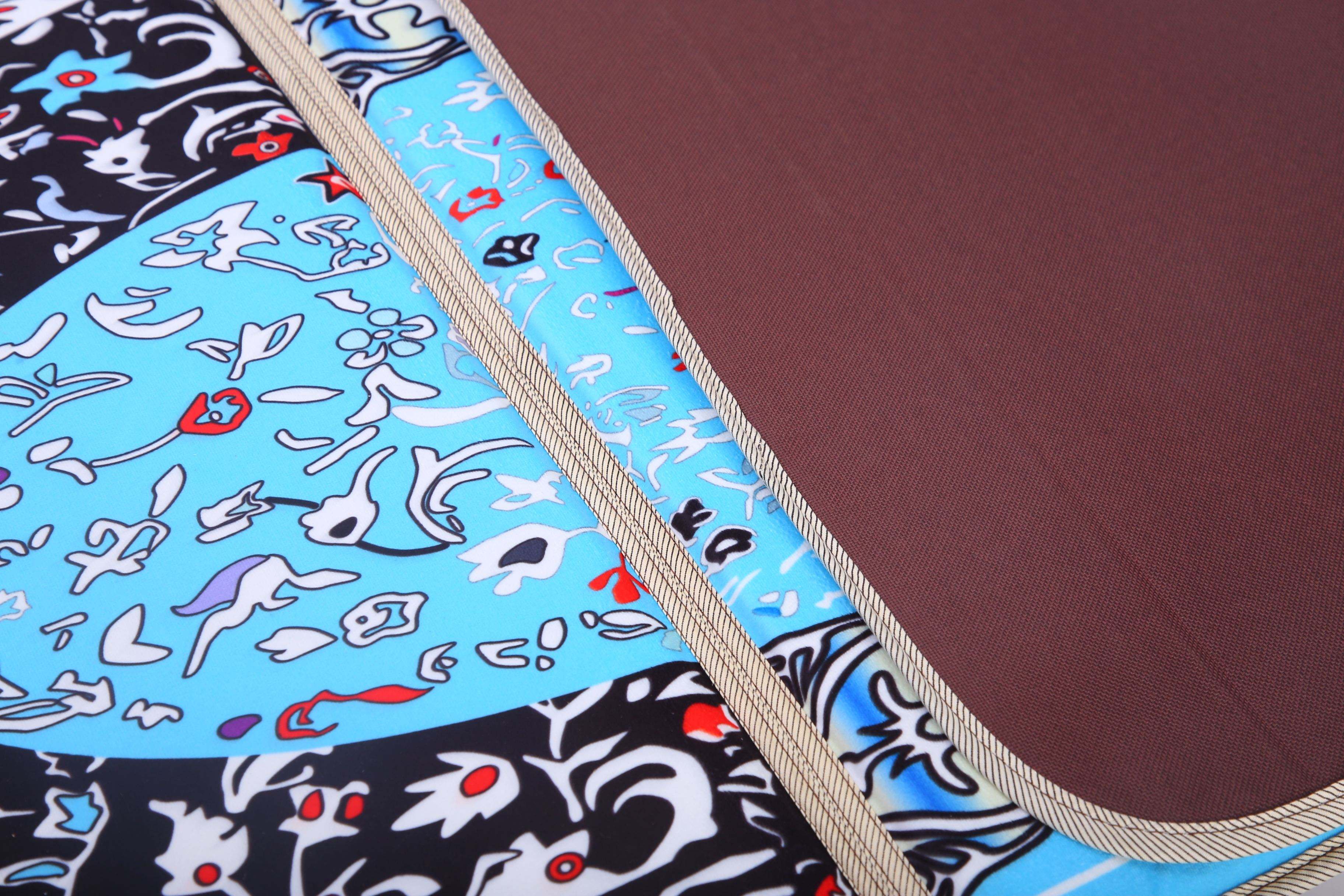 3D Printed Prayer Mat with Backrest Support, Foldable Travel Islamic Rug, Vibrant Design & Lightweight