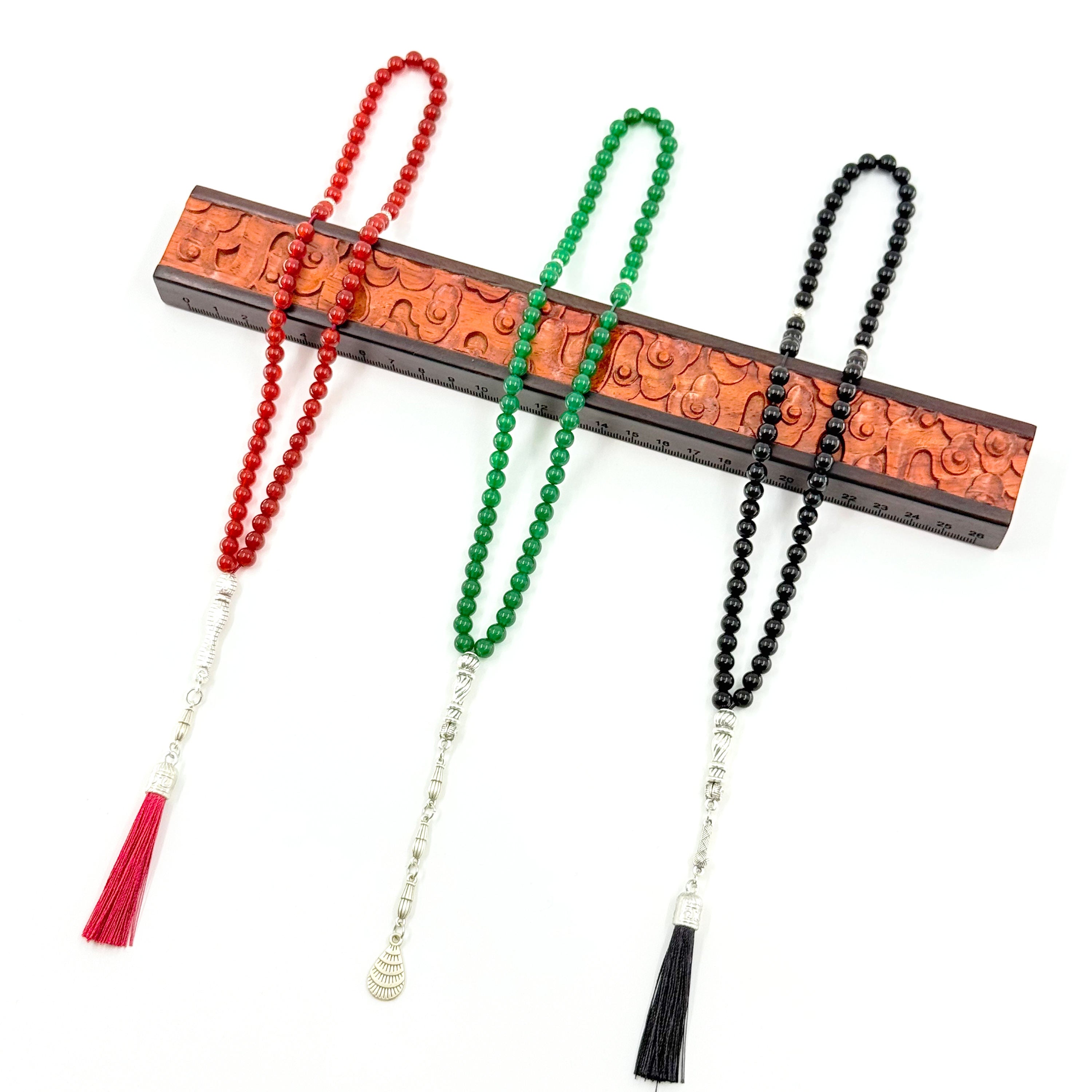 66 Bead Red Agate Tasbih – 8mm Premium Islamic Prayer Beads with Elegant Tassel