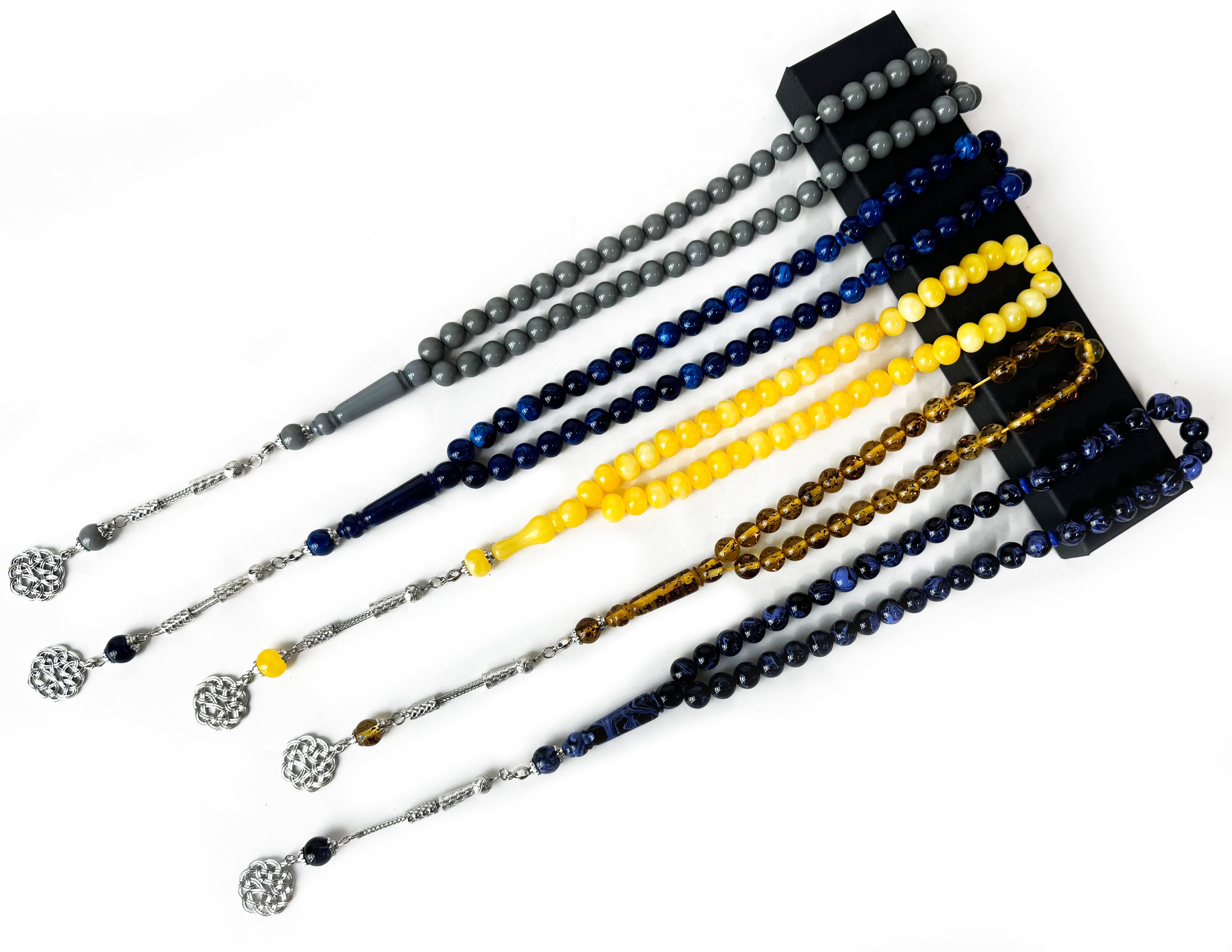 Classic 33 Beads Islamic Tasbih Misbaha – 10mm Amber Resin Prayer Beads for Wholesale