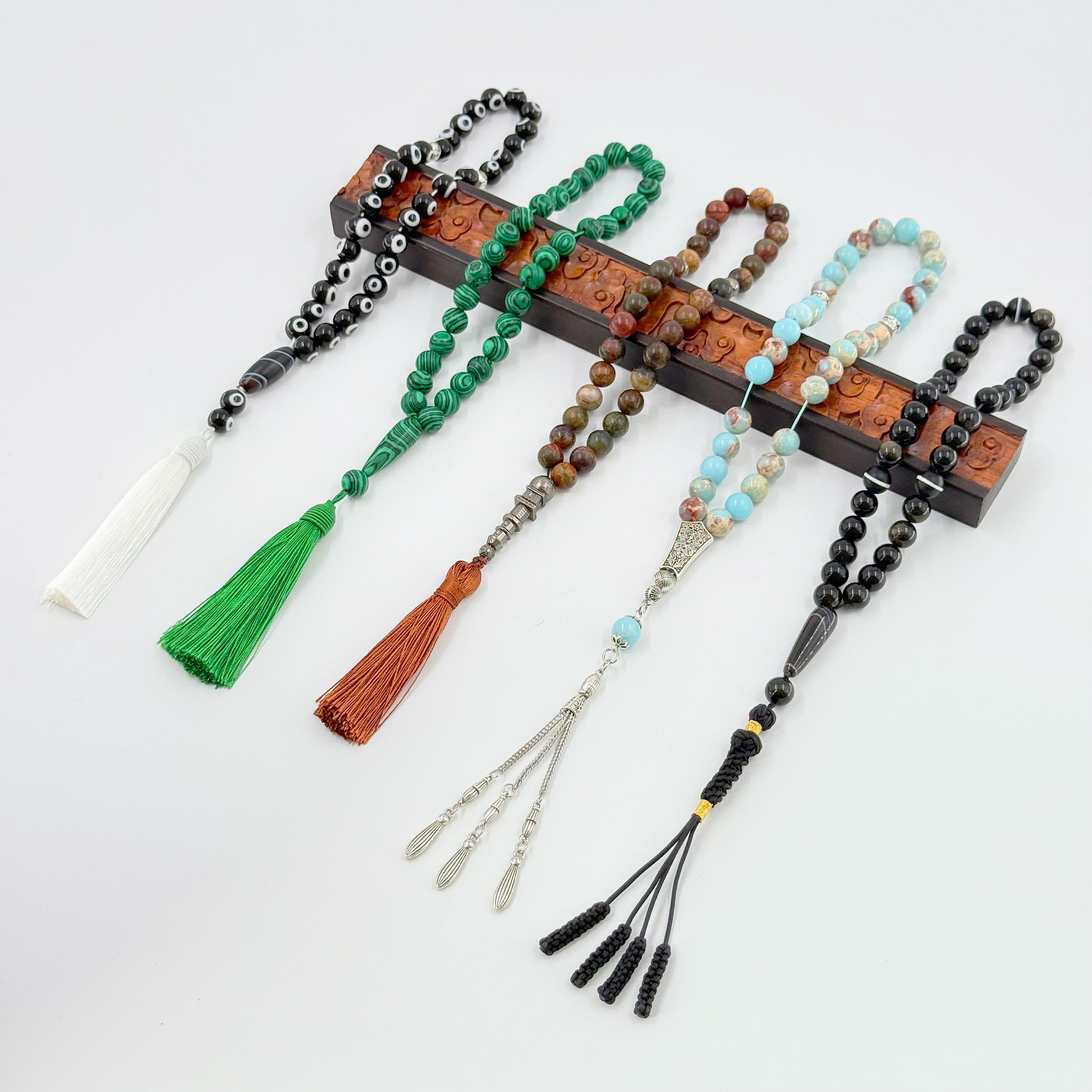 Elegant 33 Beads Crystal Tasbih Bracelet – 10mm Rose Design Islamic Prayer Beads for Wholesale