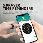 智能 Zikr 环不锈钢 Tasbeeh 计数器，带 Azan 祈祷提醒功能