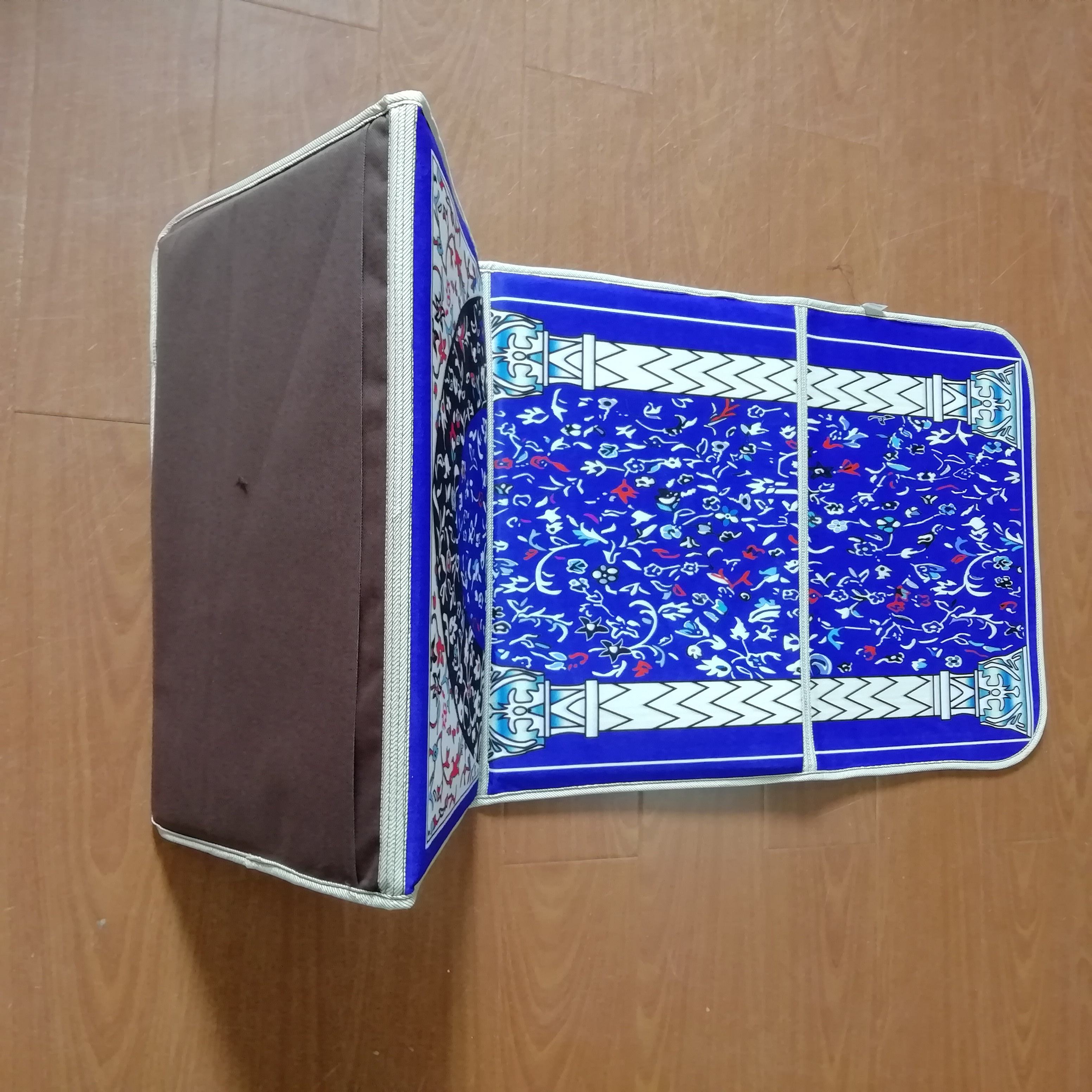 3D Printed Prayer Mat with Backrest Support, Foldable Travel Islamic Rug, Vibrant Design & Lightweight