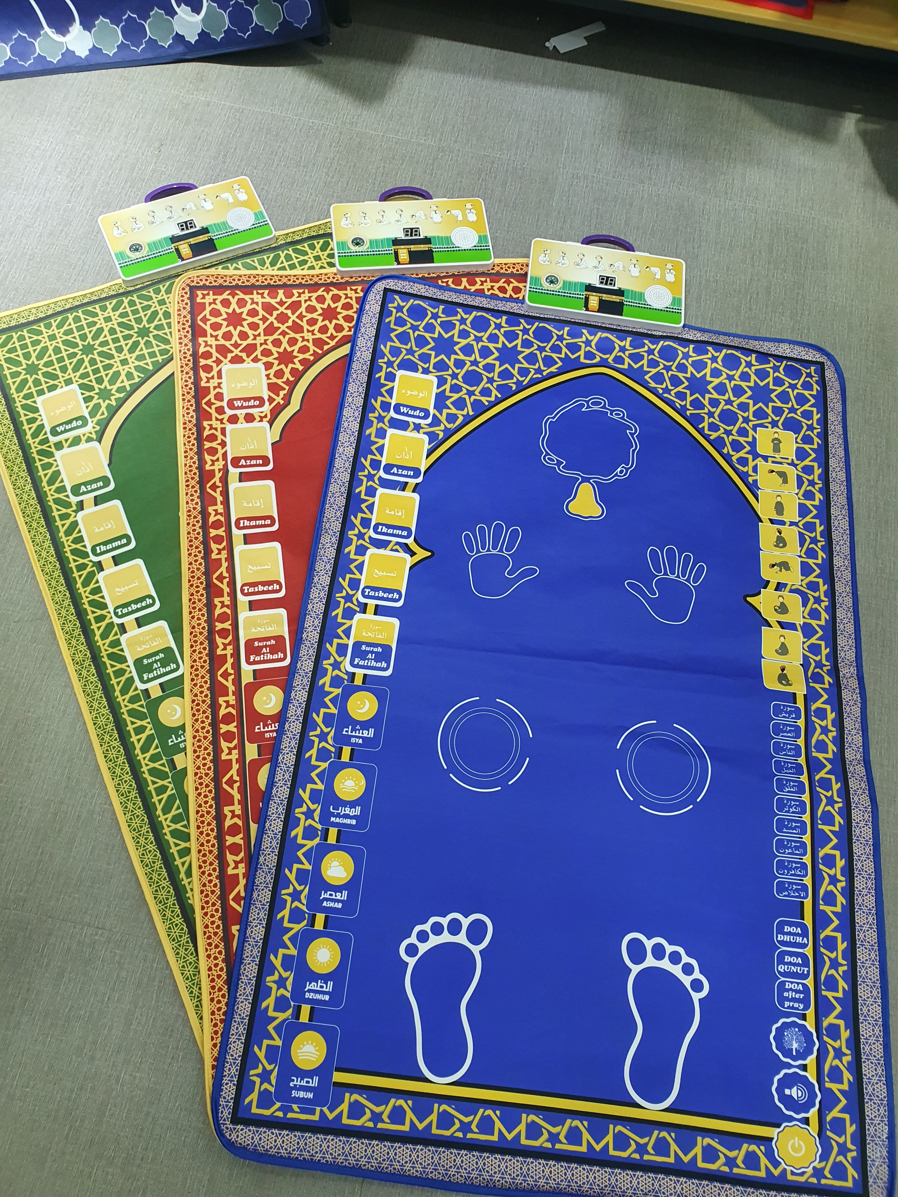 Smart Islamic Prayer Mat for Kids, 6 Languages, Sound & Light, Interactive Educational Toy & Gift