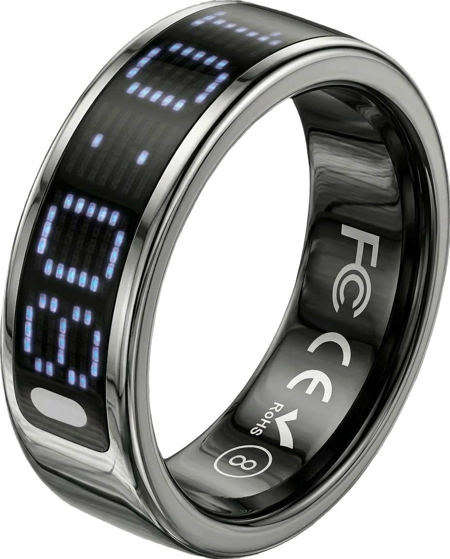 iTasbeeh Salam Ring – Smart Dhikr Ring with Portable Charging Case | Stainless Steel