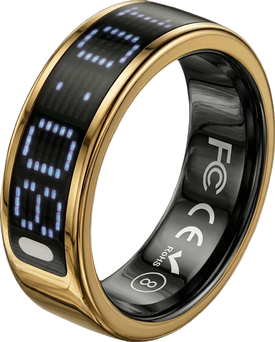 iTasbeeh Salam Ring – Smart Dhikr Ring with Portable Charging Case | Stainless Steel