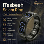 iTasbeeh Salam Ring – Smart Dhikr Ring with Portable Charging Case | Stainless Steel