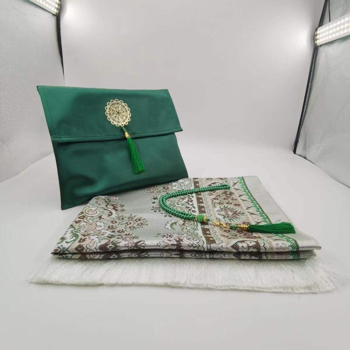 100% Silk Prayer Mat with Travel Case - Lightweight & Portable for Salah, Premium Islamic Gift