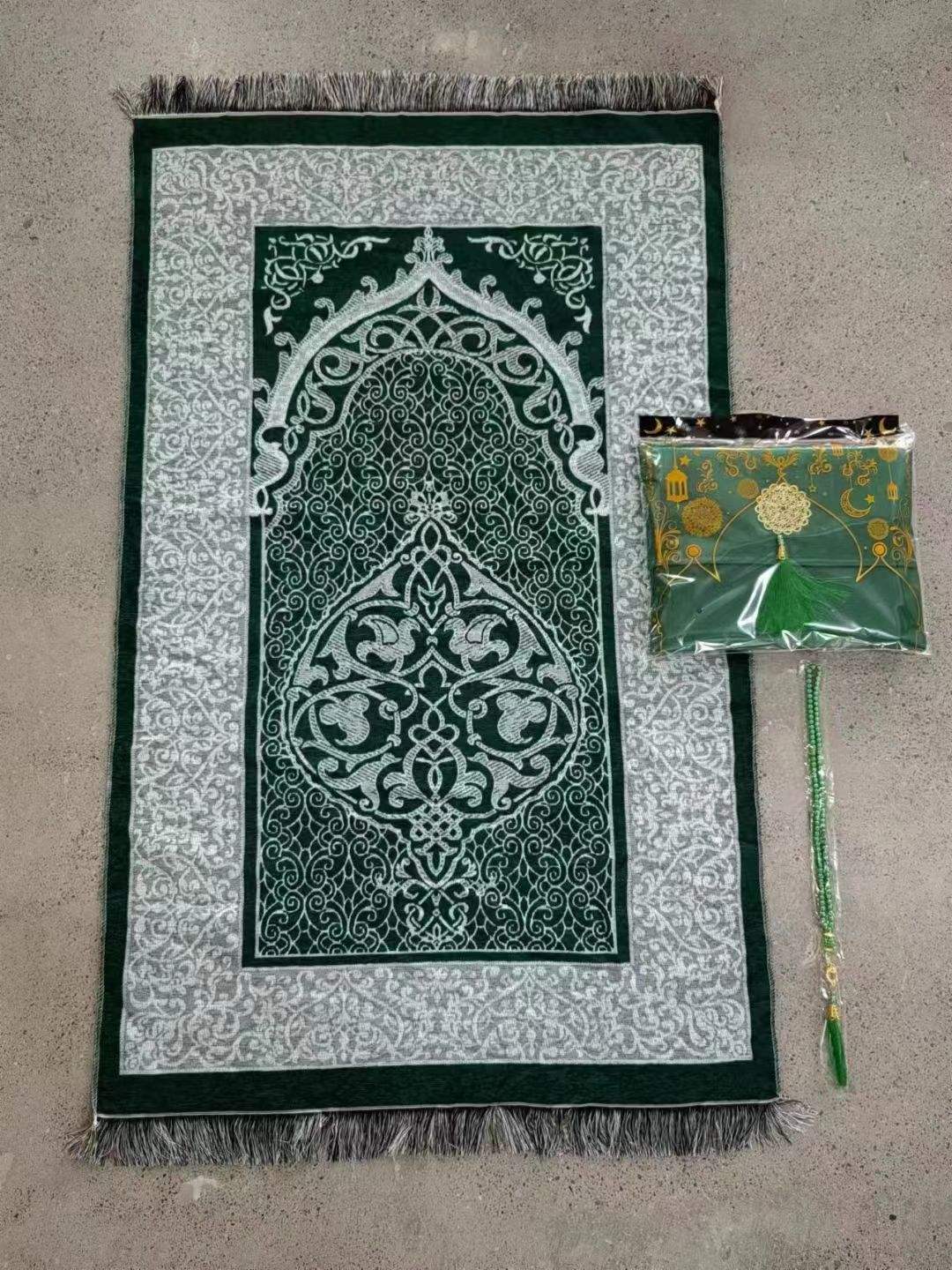 100% Silk Prayer Mat with Travel Case - Lightweight & Portable for Salah, Premium Islamic Gift