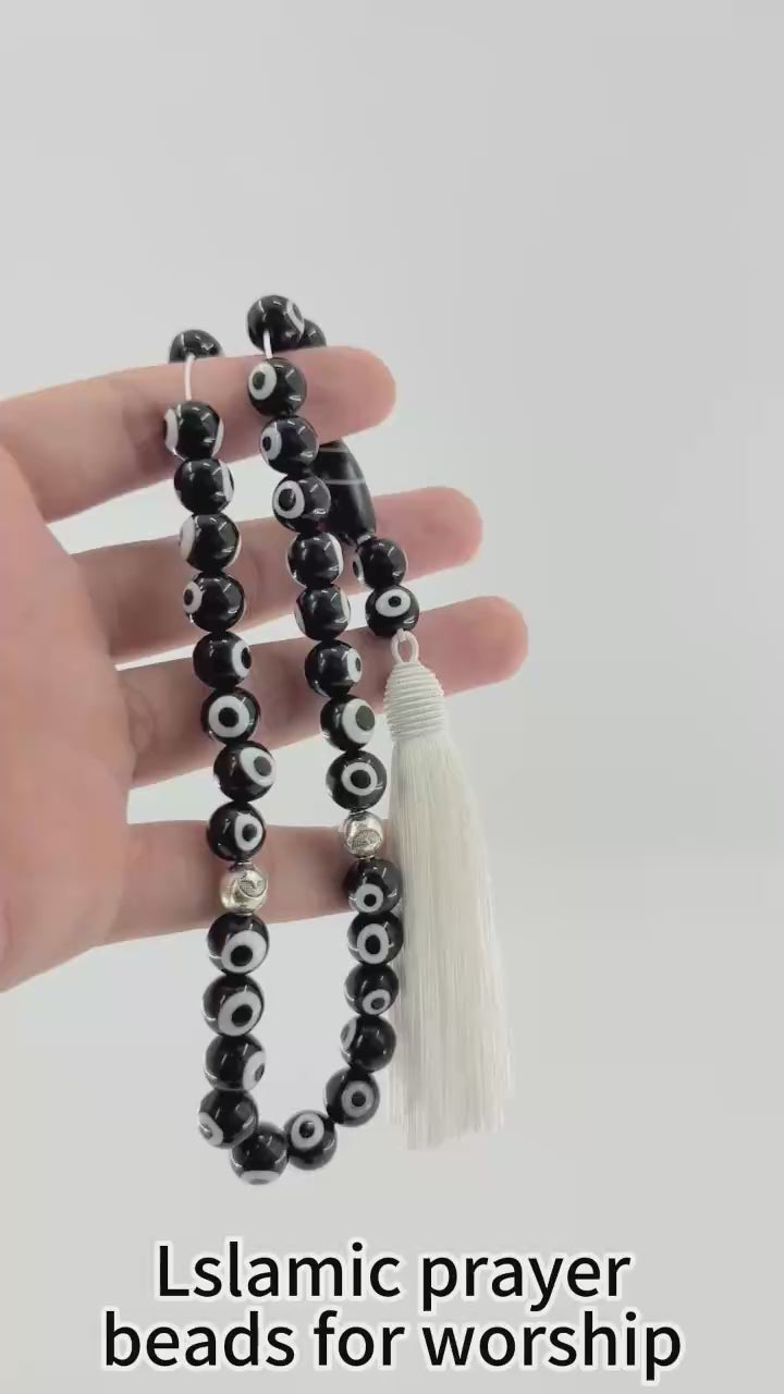 Elegant 33 Beads Crystal Tasbih Bracelet – 10mm Rose Design Islamic Prayer Beads for Wholesale